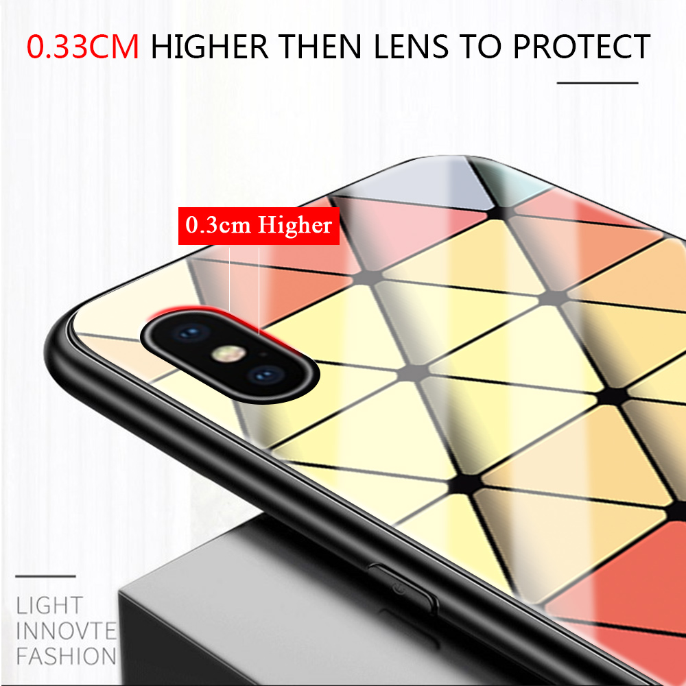 Jizetin for Samsung A52S 5G / A52 / A52 5G Glass Back Cover Decorative Pattern Glossy Tempered Glass Shockproof Soft Edge Phone Cases. 