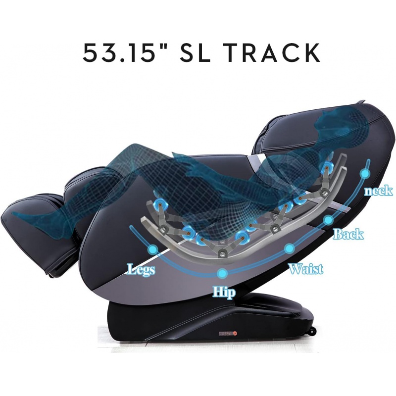 iRest SL Track Massage Chair Recliner, Full Body Massage Chair, Zero Gravity, Bluetooth Speaker, Airbags, Heating, and Foot Mass. 