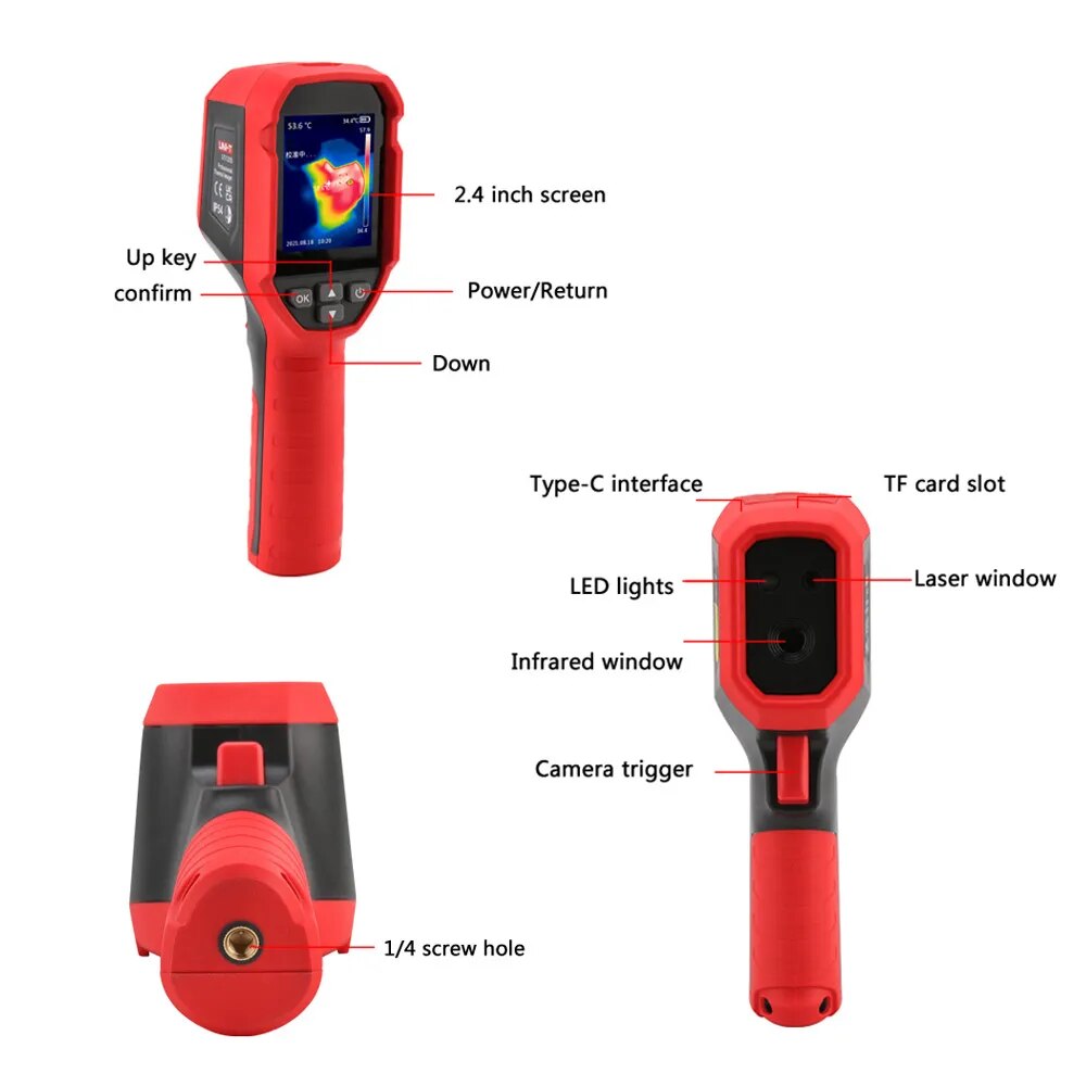 UNI-T UTi120S Infrared Thermal Imager PCB Circuit Industrial Testing Floor Heating Tube Testing Temperature Thermal Camera. 
