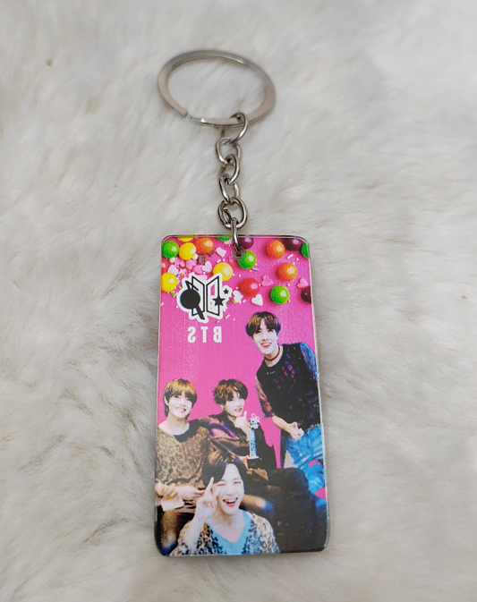 BTS Kye Ring Print with BTS Key Chain. 