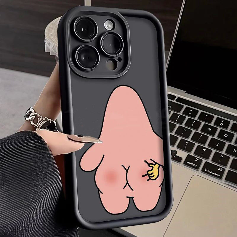 Cute Spongebob Patrick Star Couple Phone Case For Realme C63 C65 C67 C55 C33 C30 C35 C31 C21Y C25Y A60 A18 A38 A58 A57 2022 A52 A72 A92 Casing Cartoon Lens Protection Soft Cover. 
