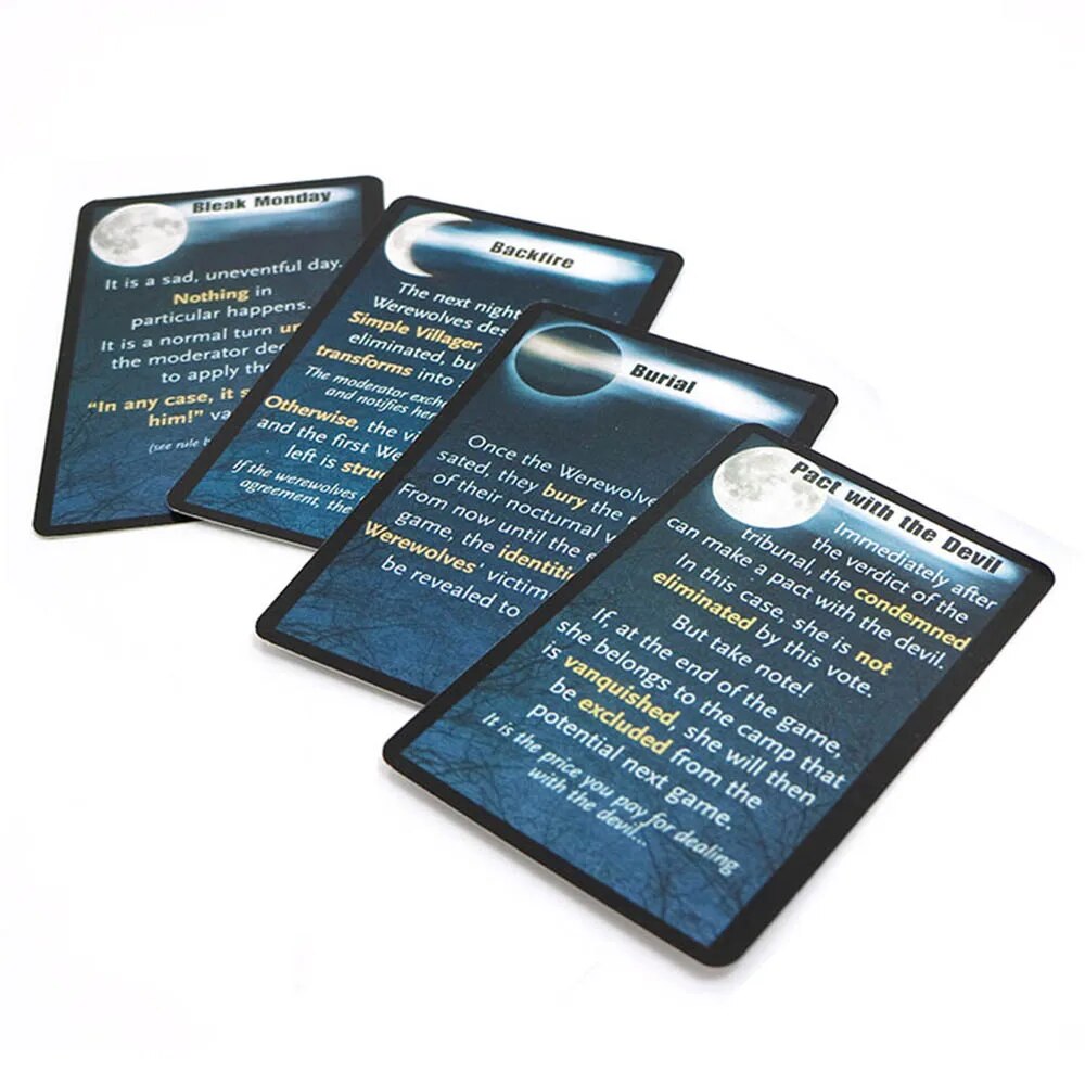 2020 werewolf board games English rules 8-18 players for family party card game