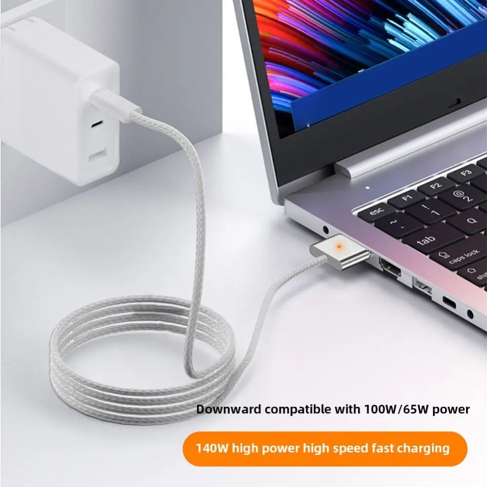 USB Type C To Magsafe 3 Magnetic Charger Cord Laptop Charging Cable Converter PD 140W for MacBook Air/Pro A2442 A2485 A2681. 