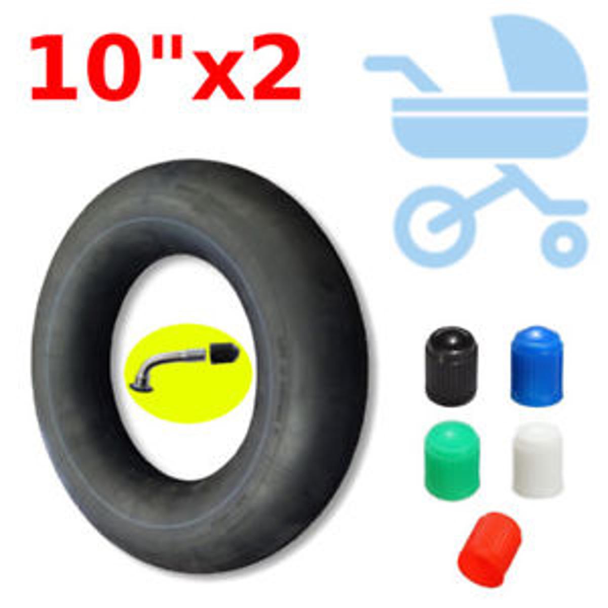 CHAMBRE A AIR 10 x 2" POUSSETTE WHIZZ RED CASTLE ENFANT VALVE COUDéE 90° ROUE AR