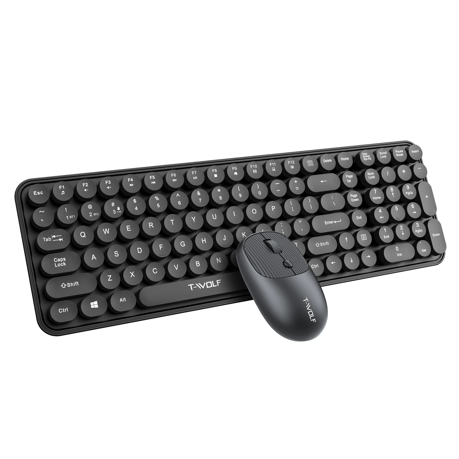 T-Wolf TF350 Wireless Keyboard Mouse Combo | Black