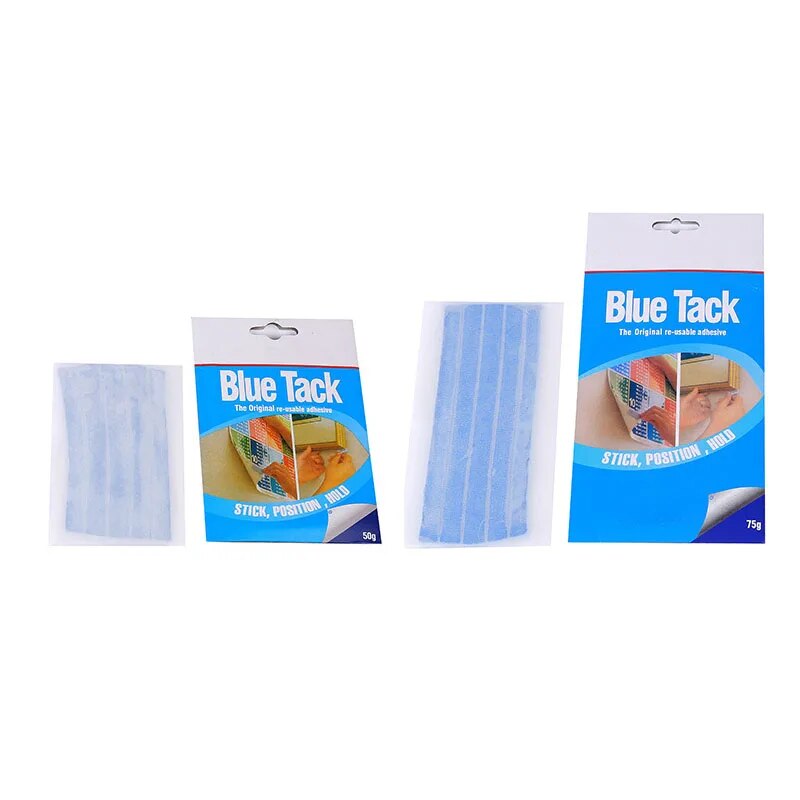 50/75G Blue Tack Reusable Adhesive Putty Sticky Tack Non-Toxic Removable Wall Safe Tack Putty for Poster Photo Frames Party. 