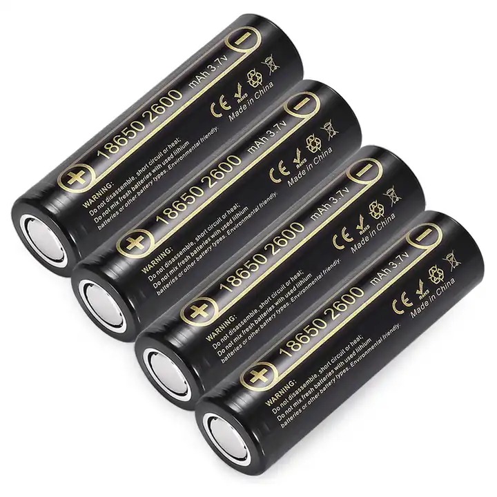 LiitoKala Lii-26A 18650 2600mAh 3.7V Rechargeable Li-ion Battery with Safety Relief Valve for Flashlights / Headlamps- 2pcs. 