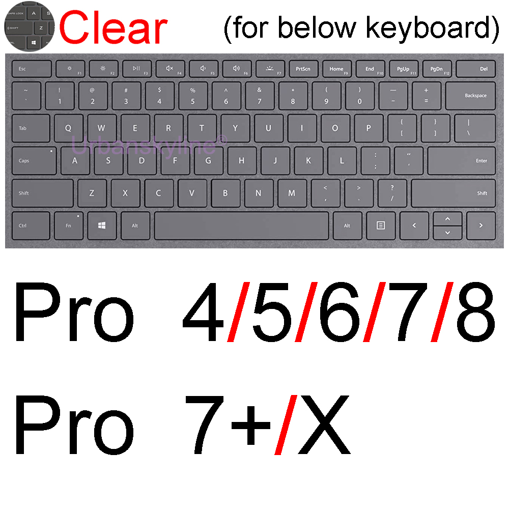 【YIYANGMAOYI111】Keyboard Cover for Surface Pro 8 7 5 4 3 2 X 7+ Plus for Microsoft Book 3 RT Silicone Protector Skin Case 15 Studio