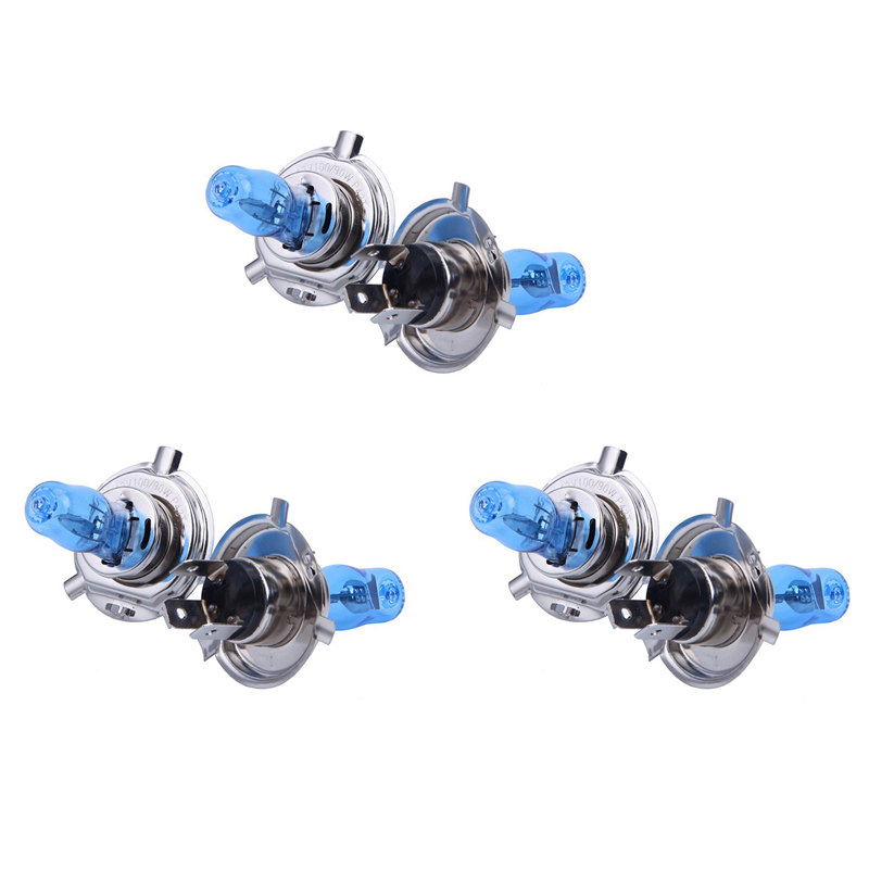3Pair H4 12V 100W / 90W 6000K Super Bright White Light Car Xenon Lamps Headlight Lamp