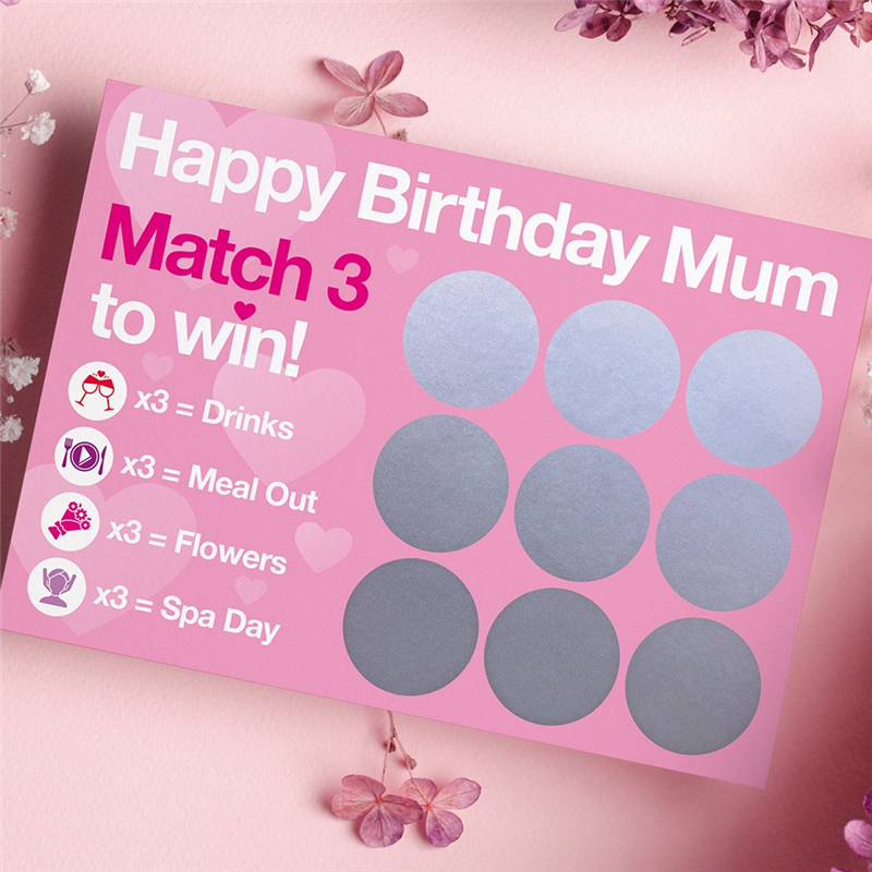 4 Set of Gift for , Mothers Day Scratch Card, Scratch Card for , Gift Mothers Day Card for Her. 