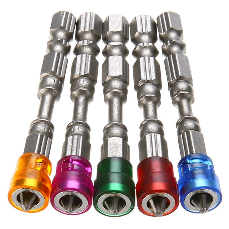 Harmony 5X Anti Slip Electric Hex Magnetic Screwdriver 65mm S2 PH2 Single Head Bit Tool 5 Color