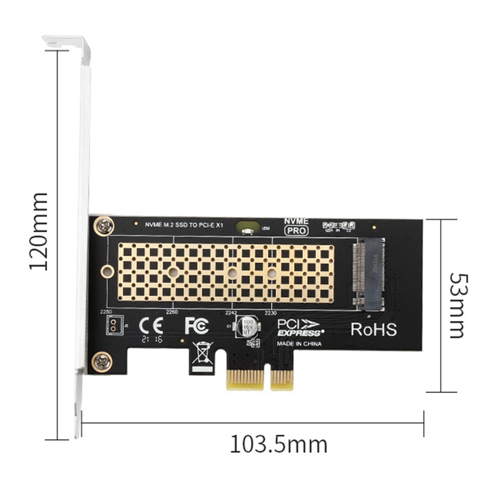 M2 NVME Riser Card M2 NVME to Pcie X1 Riser Card M2 Solid State Drive Expansion Card Driver-Free for WIN10 - 291906725. 