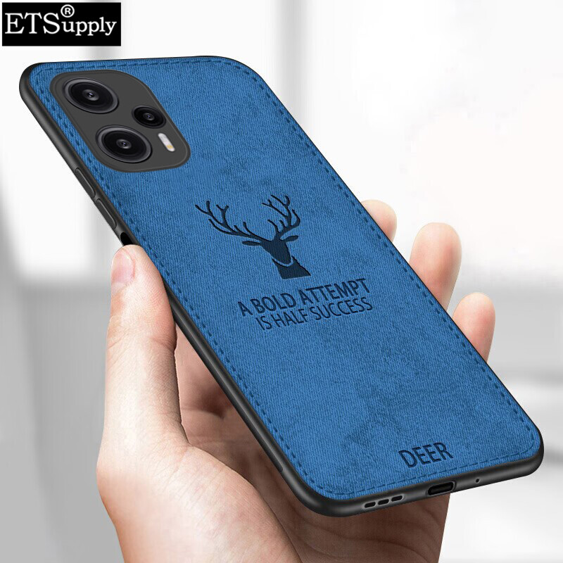 For Redmi K50i Fashion Cloth Canvas Case with Deer Elk Design case For Redmi K50i Back Cover