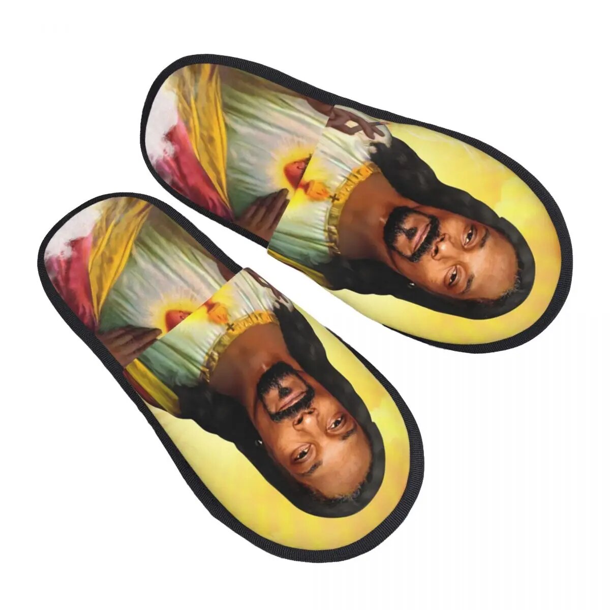 Snoop Dogg Goes Jesus Guest Slippers for Bedroom Women Custom Print House Slipper. 