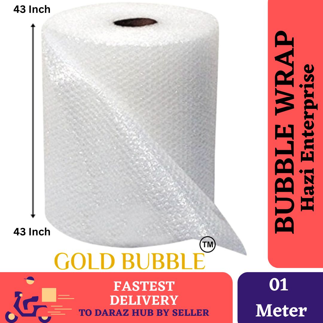Bubble Wrap |  Packaging Material | Single Side Bubble 3mm Bubble Size | Width 43 Inch  Premium Quality