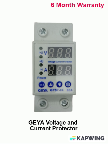 Under and Over Voltage and Current Protector,GEYA Brand,current Protector, Surge Protector ,Electric Appliance Protector, 220v Adjustable Over and Under Voltage and Current Protector. 