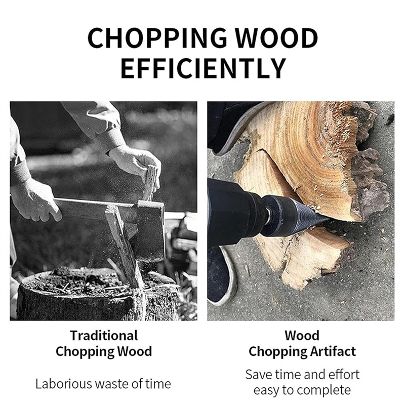 1Set Easysplit Drill Bit Easy Split Drill Bit Wood Log Drill Bit Steel Firewood Splitter (32/42mm). 