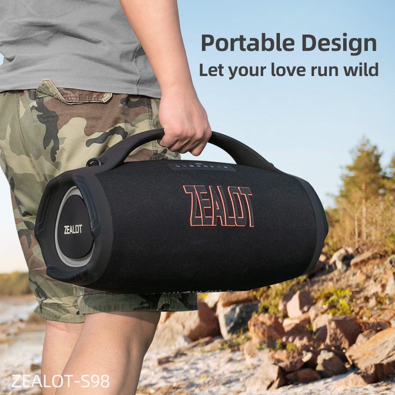 ZEALOT S98 Big Power Bluetooth Speaker Wireless Subwoofer 160W High Volume Waterproof Portable Speaker Mobile Power HIFI Sound. 