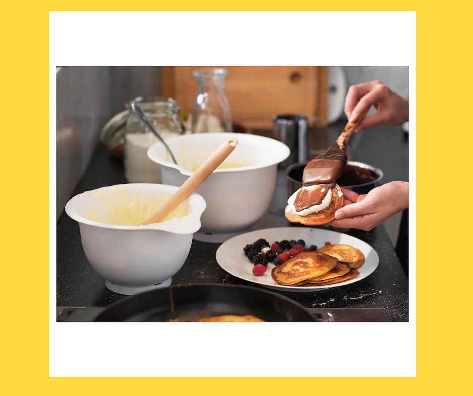 VISPAD, Mixing bowl, set of 2, white, FROM IKEA. 