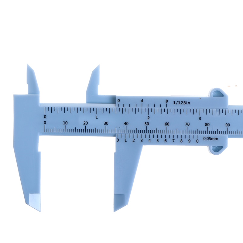 Double Scale Plastic Vernier Caliper Ruler Measuring Student Calipers Size Measuring Tool-BK. 