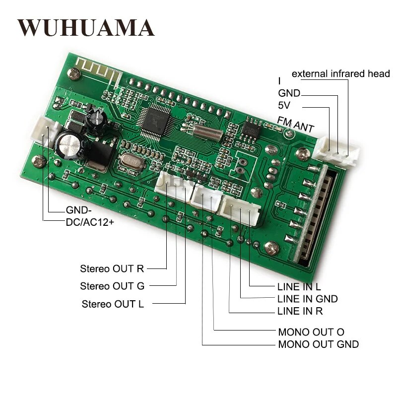 Bluetooth Car Stereo FM Radio MP3 Audio Player Module DC/AC 7/12/16V USB SD Mono Dot Matrix Blue LED Display Autoradio. 