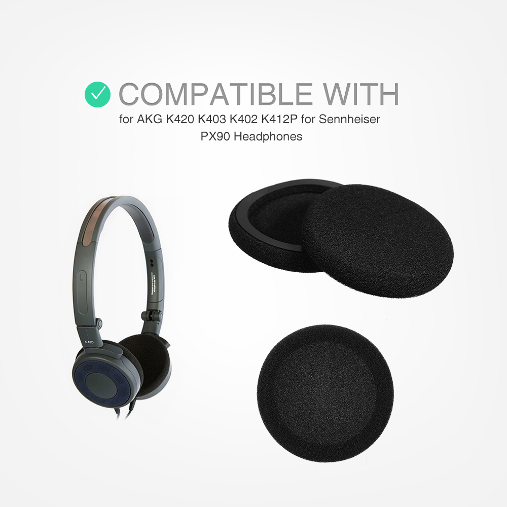 HXSJ Replacement Earpads Ear Pad Cushion Soft Foam Compatible With A-KG K420 K403 K402 K412P Replacement For Sennheiser Px90 Headphones. 