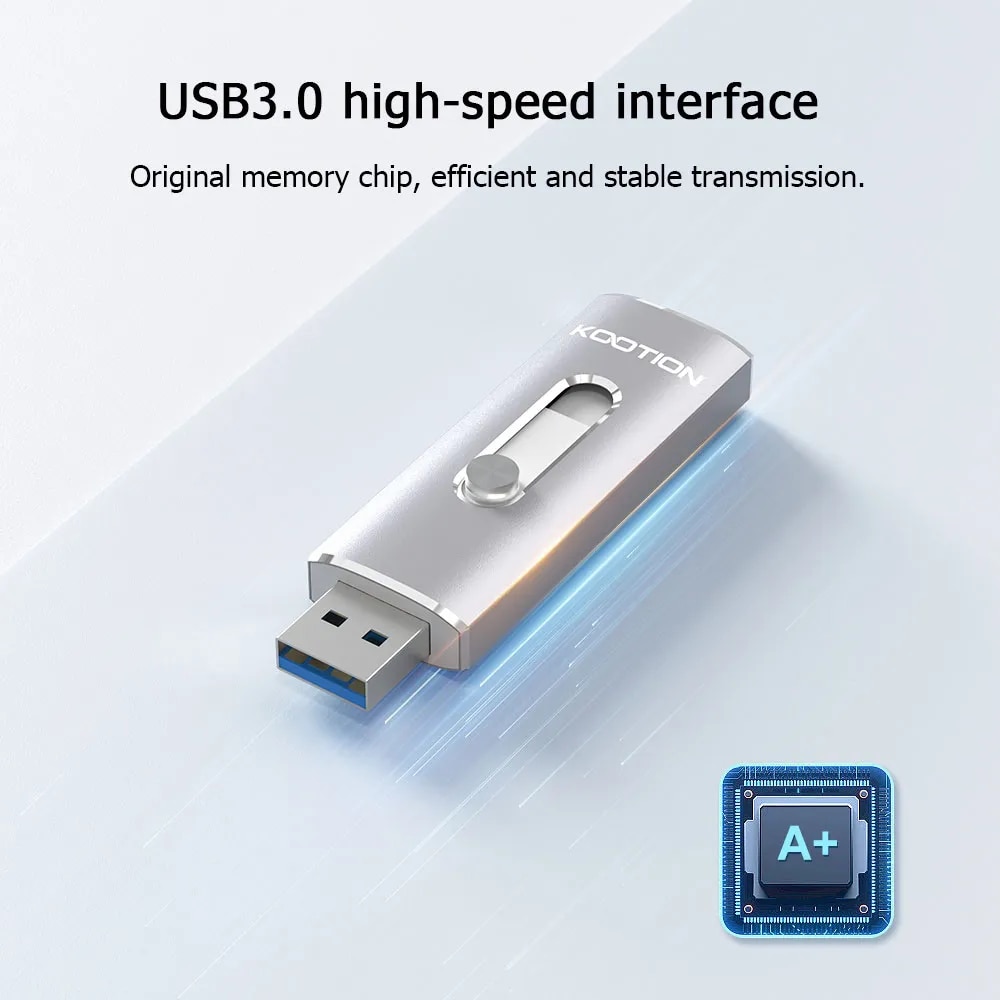 KOOTION U21 Type C USB Flash Drives 32GB 64GB 128GB 256GB OTG Pen Drive Memory Stick USB Key 3.0 Pendrive For Android PC Laptop. 