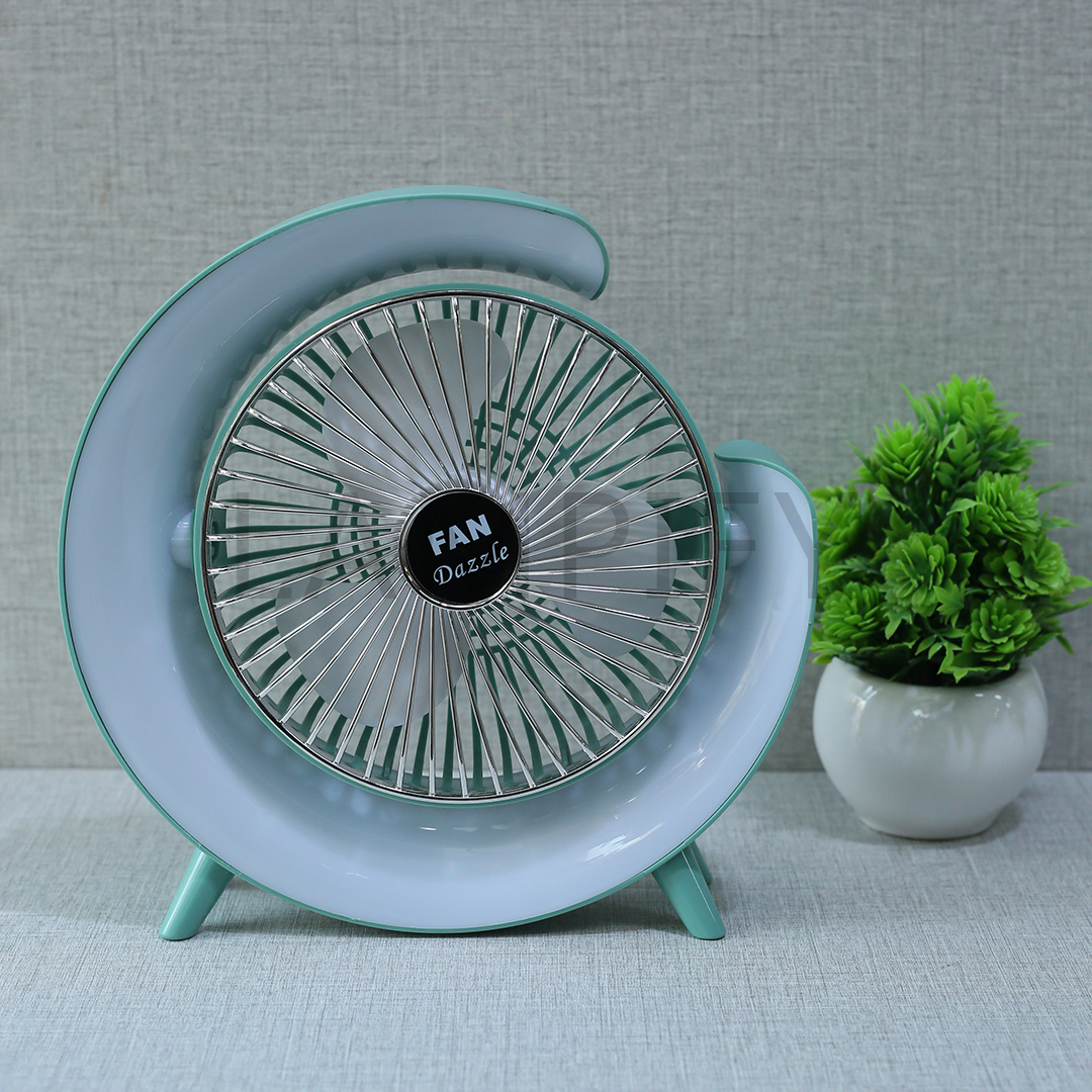 Portable Desk Fan with LED Light Cooling Fan | MNK SHOP. 