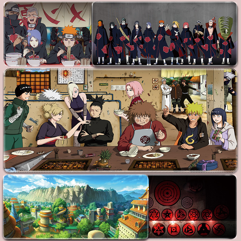 Naruto mouse pad, oversized Naruto Sasuke anime computer keyboard pad, office game, esports, study desk pad