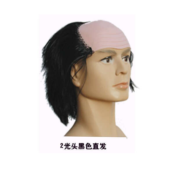 Joker bald funny wig, Eastern Samurai Halloween makeup dance props new model. 