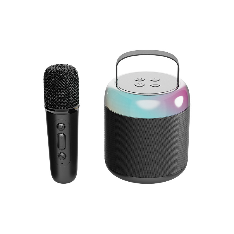 Singing Y2K Gebao Bluetooth Speaker Small Audio Home Video KTV Wireless Microphone Portable Card Speaker. 