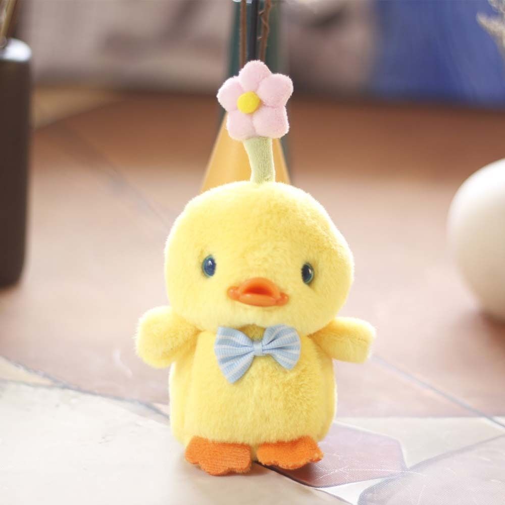 Schoolbag Accessories Kawaii Car Key Holder Chick Stuffed Toy Doll Pendant Ornament Duck Plush Keyring Key Chain Key Ring Chicken Plush Keychain