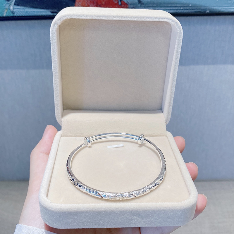 Starry Bell Silver Bracelet Women's Simple Young 999 Foot Silver Bracelet Korean Fashion Silver Bracelet