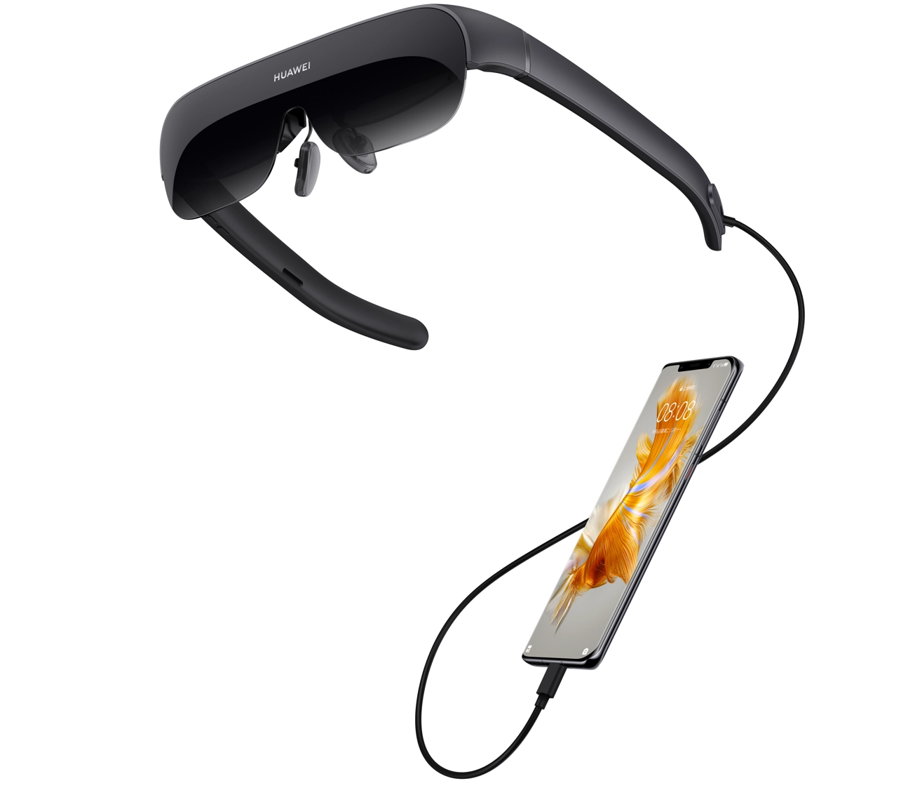 Huawei smart viewing Vision Glass wiith binocular 1080p resolution 3d Virtual reality glasses connect with pc computer. 