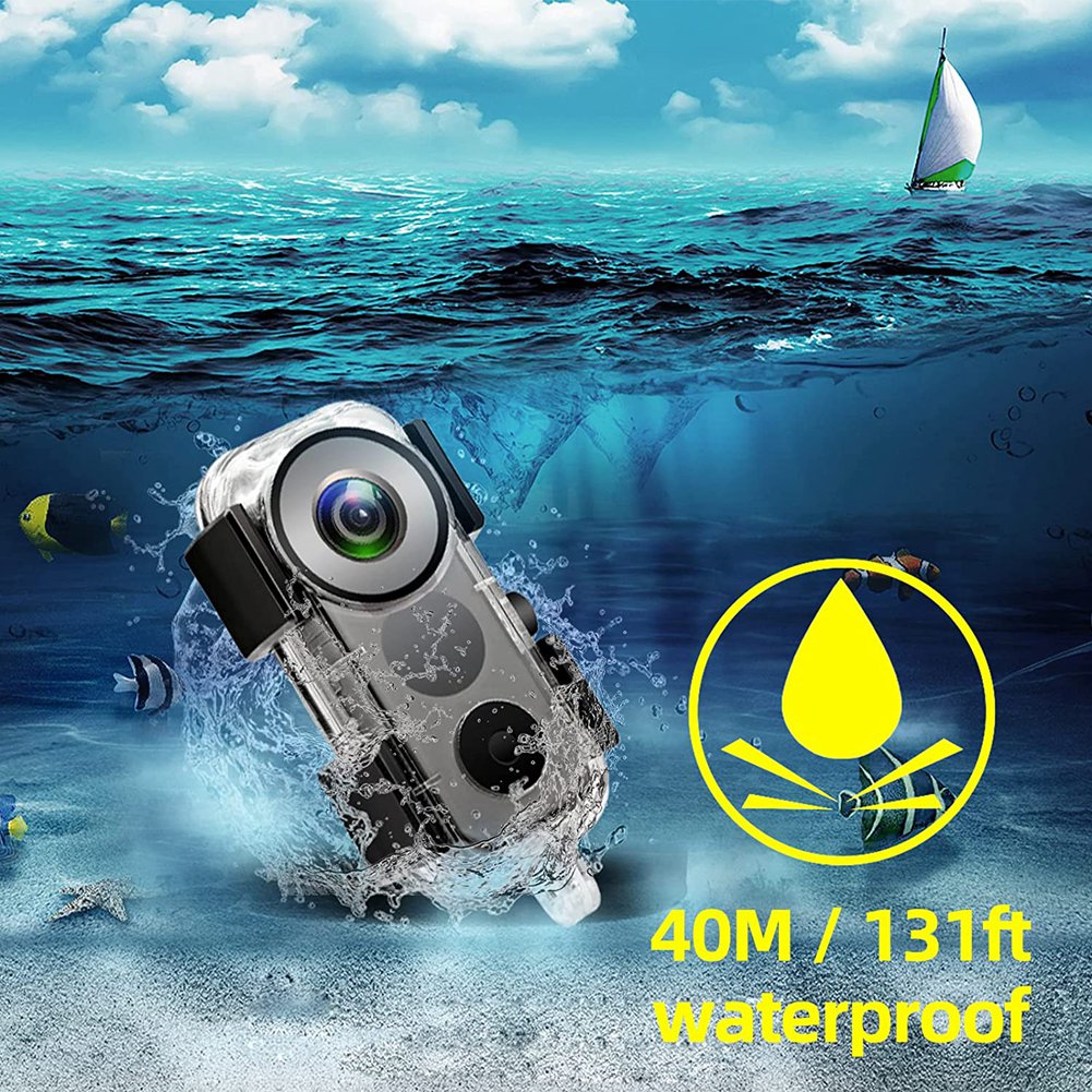 FORIDE Waterproof Housing Case for Insta360 ONE X2, Underwater Dive Protective Shell 40M (131Ft) Aciton Camera Accessories. 