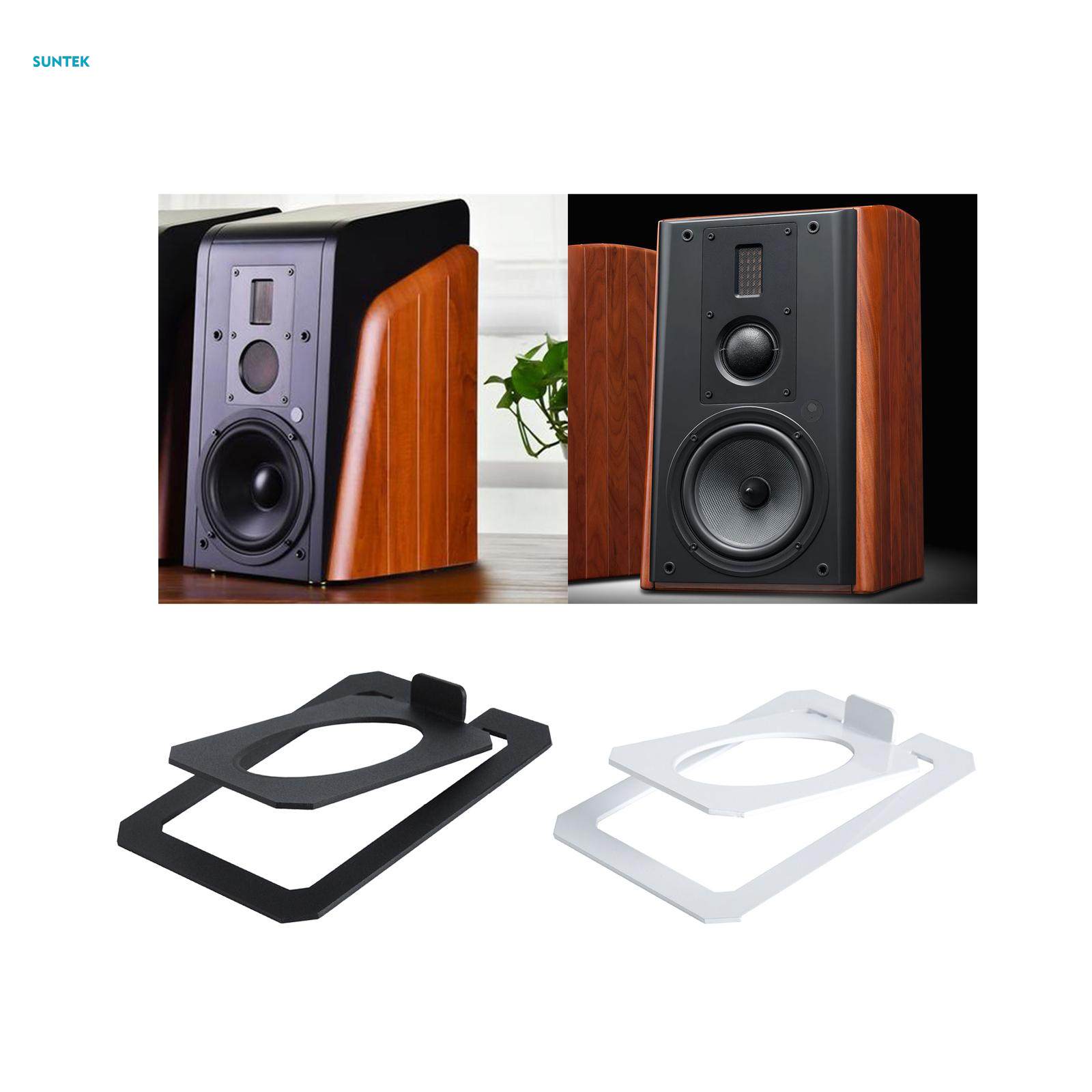 Desktop Speaker Holder Studio Monitor Stand Tilted Bracket Shock Absorbing Metal Non Slip Holder Rack Tabletop Stand for Computer Equipment. 