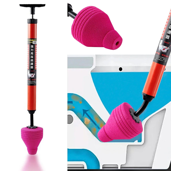 Manual Multifunctional High Pressure Drain Buster Home Sink Clog Remover Cleaning Tool Toilet Plunger Suction Pump. 