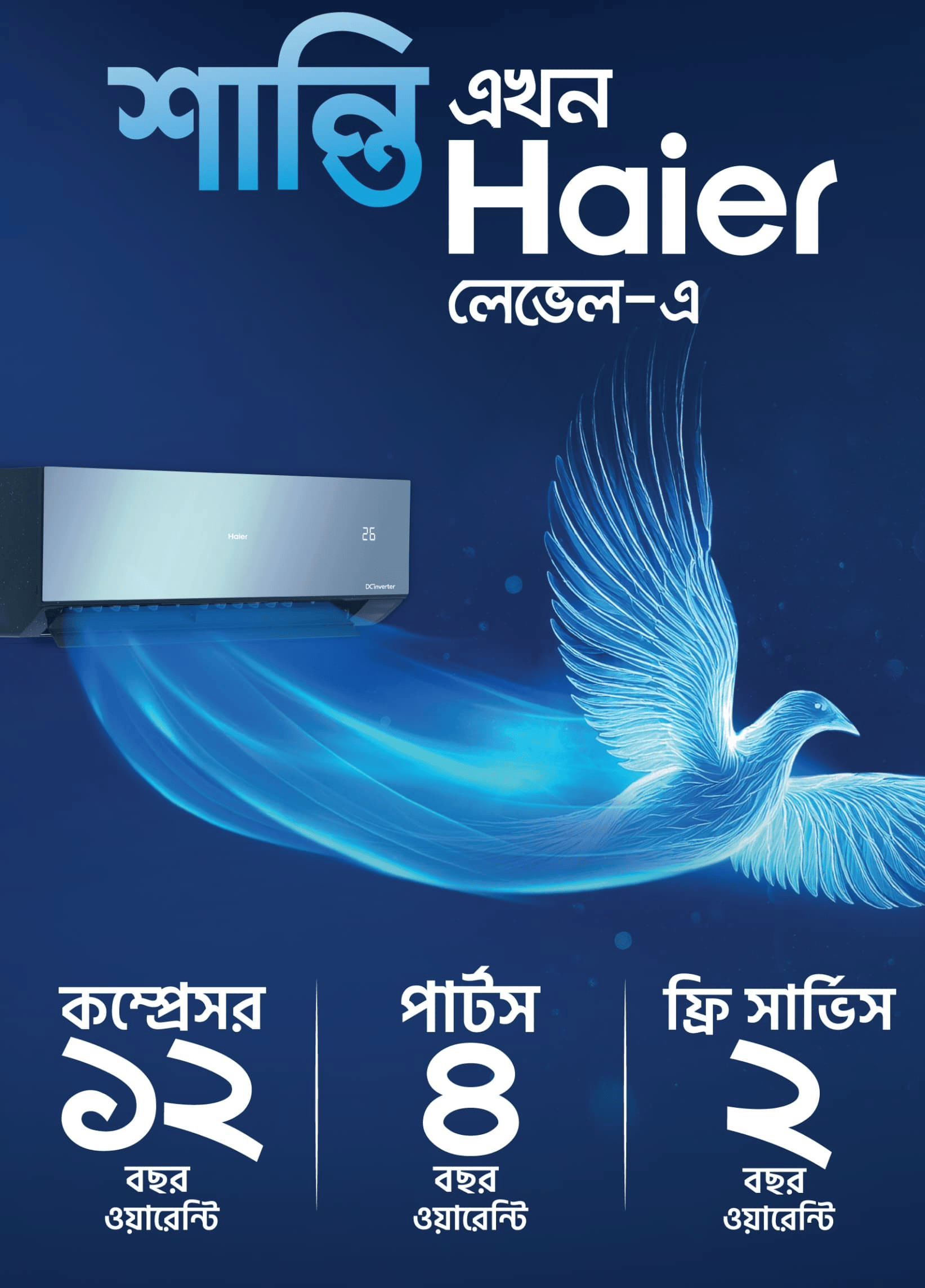 Haier 1.5 Ton CleanCool Inverter AC [HSU-18CleanCool(INV)]. 