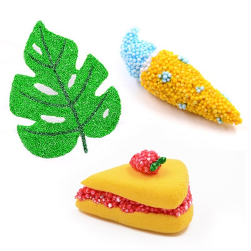 【happy one】1 Bag 8pcs 5g Snow Mud Floam Slime Bead Slime Toy Light Clay. 