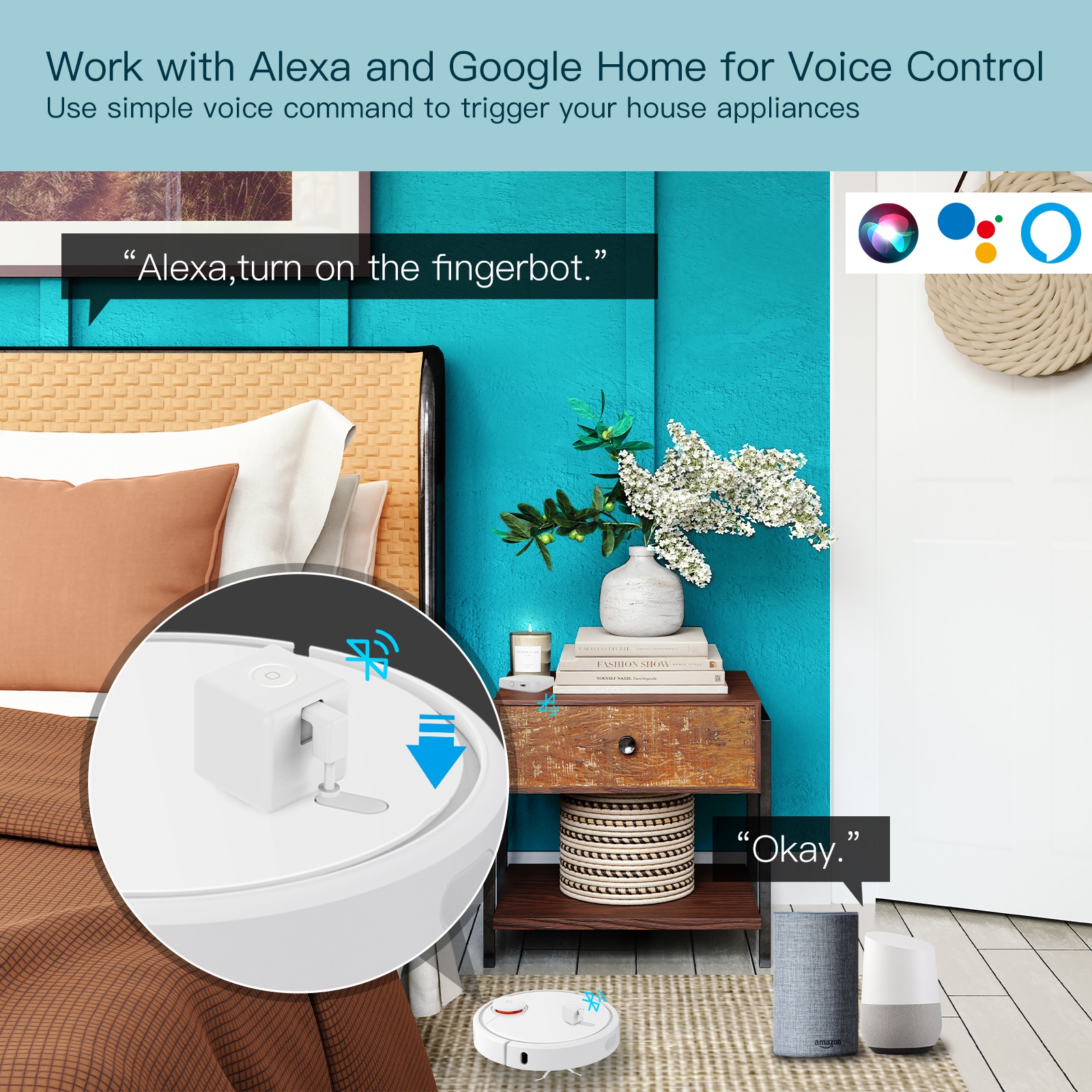 MOES Tuya Fingerbot Button Pusher New Bluetooth finger robot Smart Life App automatic switch Voice Control Alexa Google Home. 