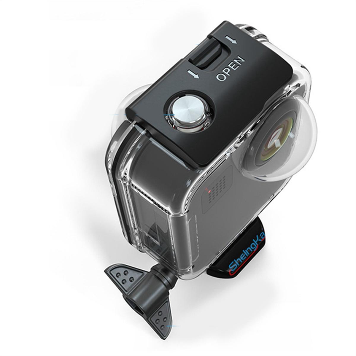 Sheingka for Gopro MAX Panoramic Sports Camera Bezel Underwater Case Multifunctional Diving Case Black & TTransparent