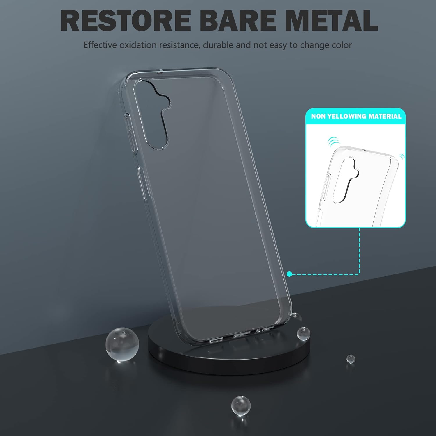 Samsung A34 Transparent Soft & Flexible TPU Mobile Back Cover