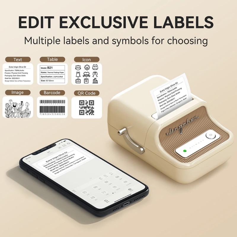 Niimbot Mini Portable Thermal Printer Self-adhesive Label Printer For Stickers Niimbot B21 B1 Label Maker Printer Without Ink. 