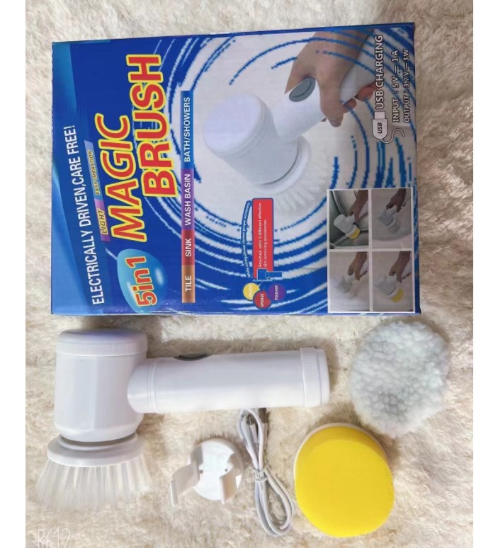 electric brush magic brush for toilet home magic brush Multifunctional Electric cleaning brush spinner bathroom cleaner electric Cleaning Tools For Bathroom Toile Window Floor And Tub 5 In 1 avatory plates pans tiles handy and comfortable. 