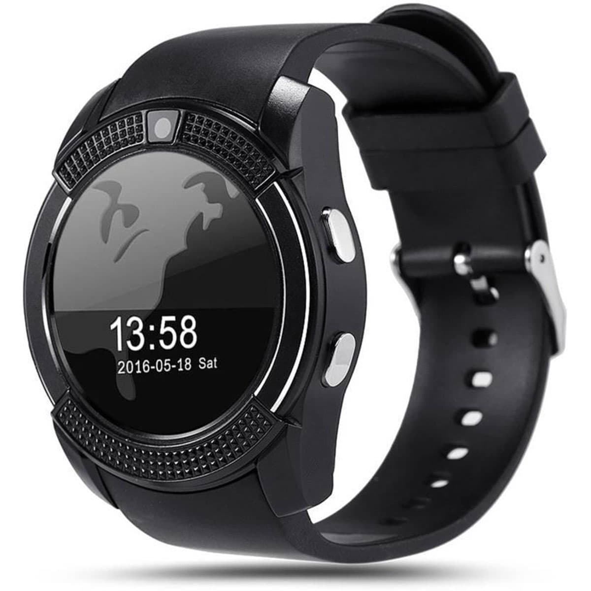 V8 Bluetooth Smart Watch - Black. 