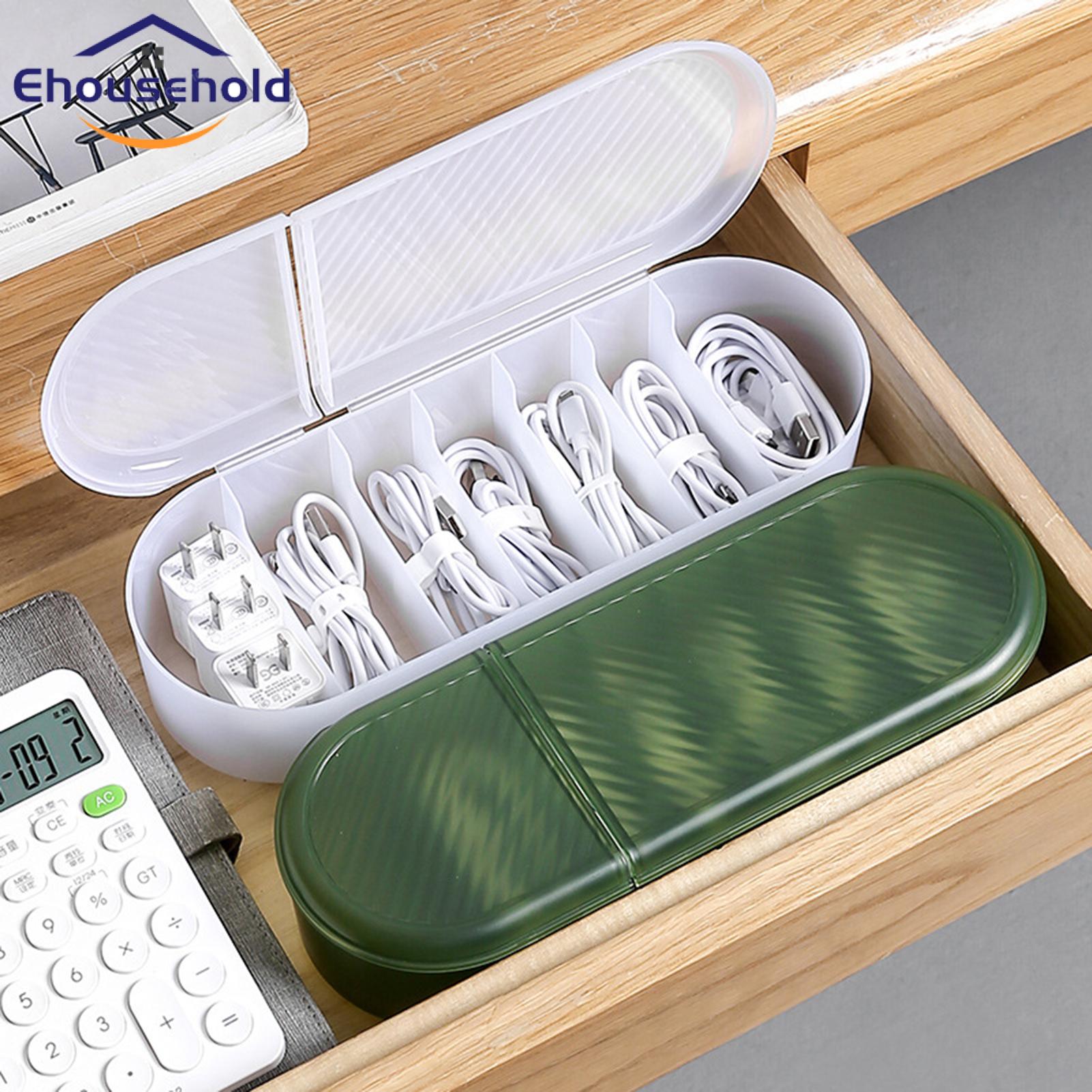 Wire Management Box Neatly Organize Cables Accessories with Space-saving Storage Box Perfect for Home Office Use Data Cable Storage Box. 
