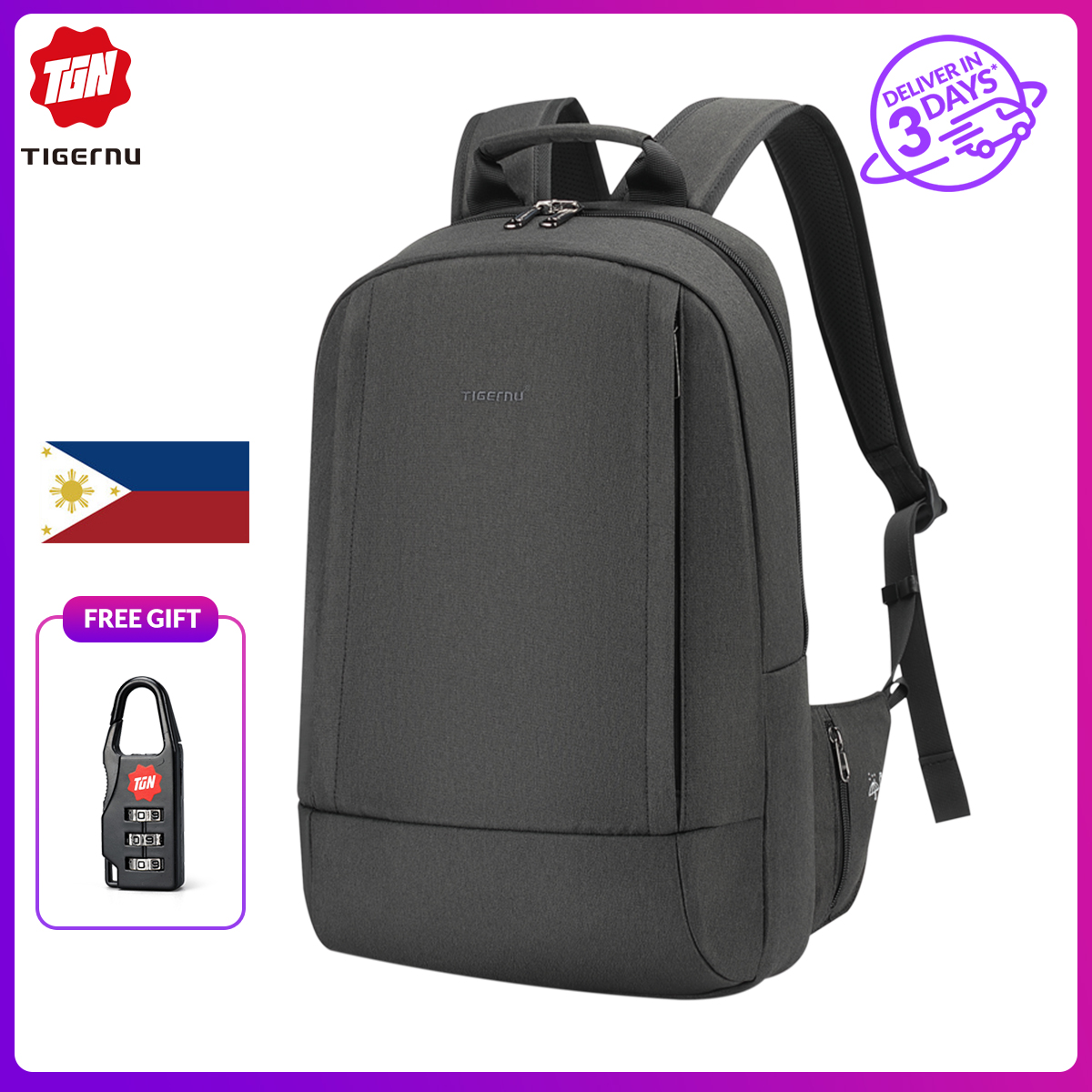 【ALL GOOD】slim Only 13cm length RFID Anti Theft laptop bag for men T-B3928