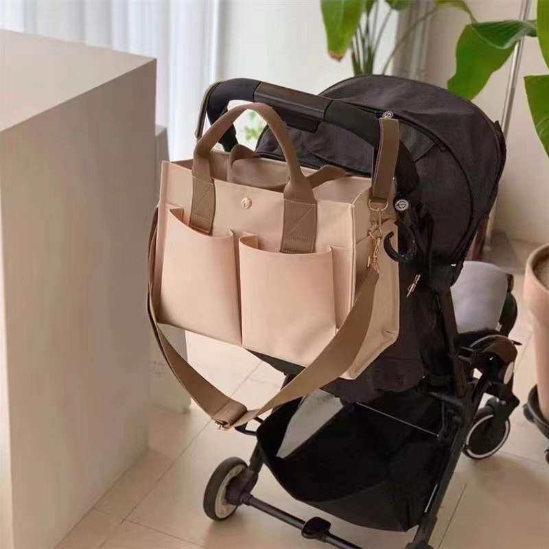 Korean Mummy Bag Multi-Compartment Practical2023Portable Shoulder Bag Large Capacity Baby BaginsAll-match shopping bag. 
