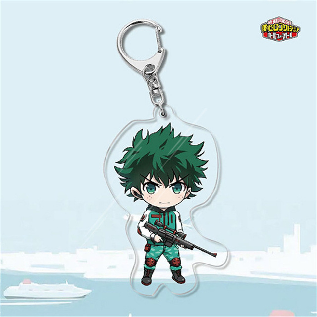 Cartoon Anime My Hero Academia Transparent Acrylic Keychain Cute ...