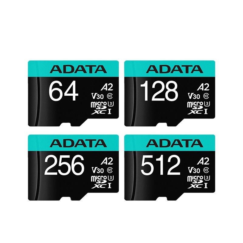 ADATA Memory Card with Adapter Premier Pro microSDXC UHS-I Card 512GB 256GB 128GB 64GB Micro SD Card U3 V30 A2 TF Card for PC
